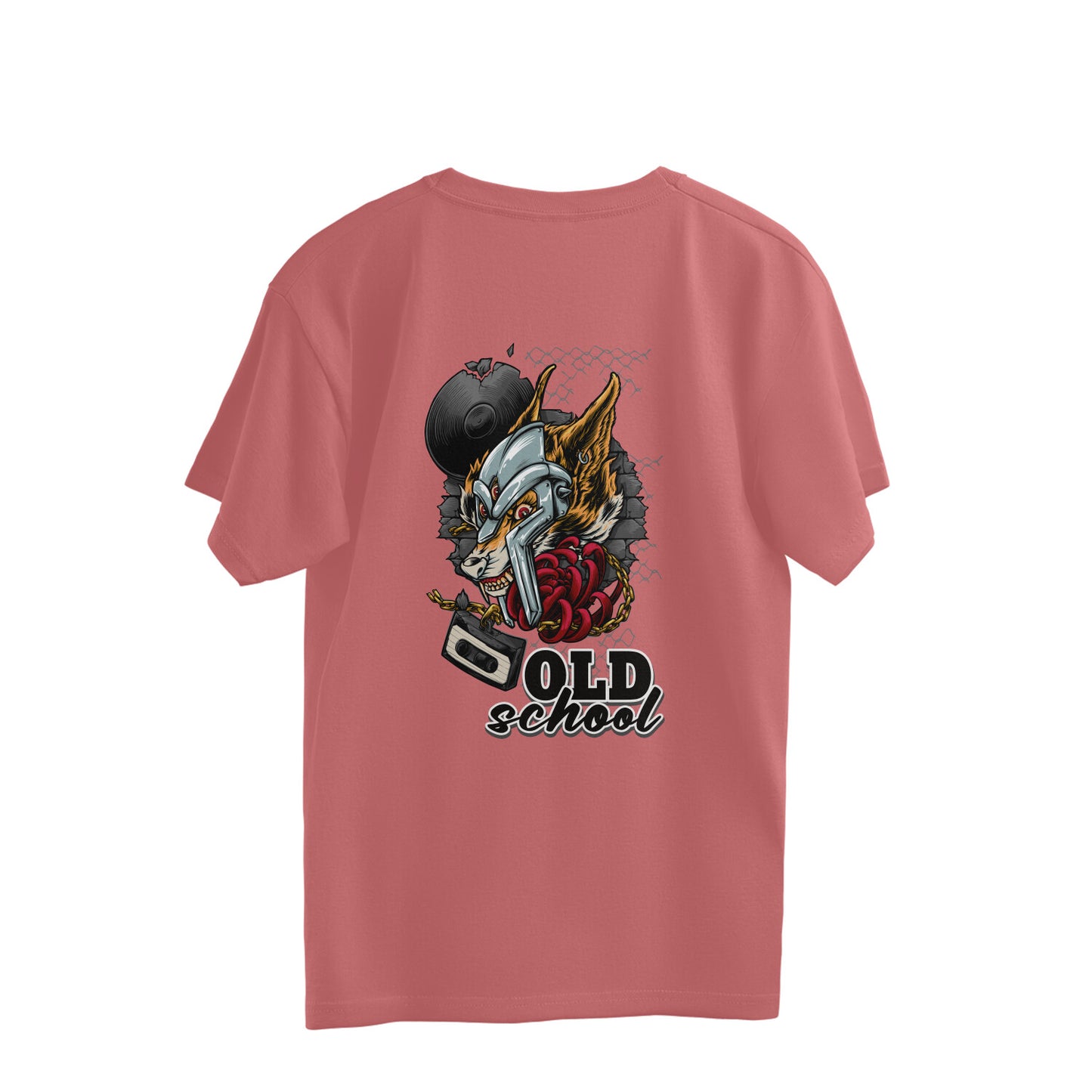 Men's Back Printed Oversized T-shirt