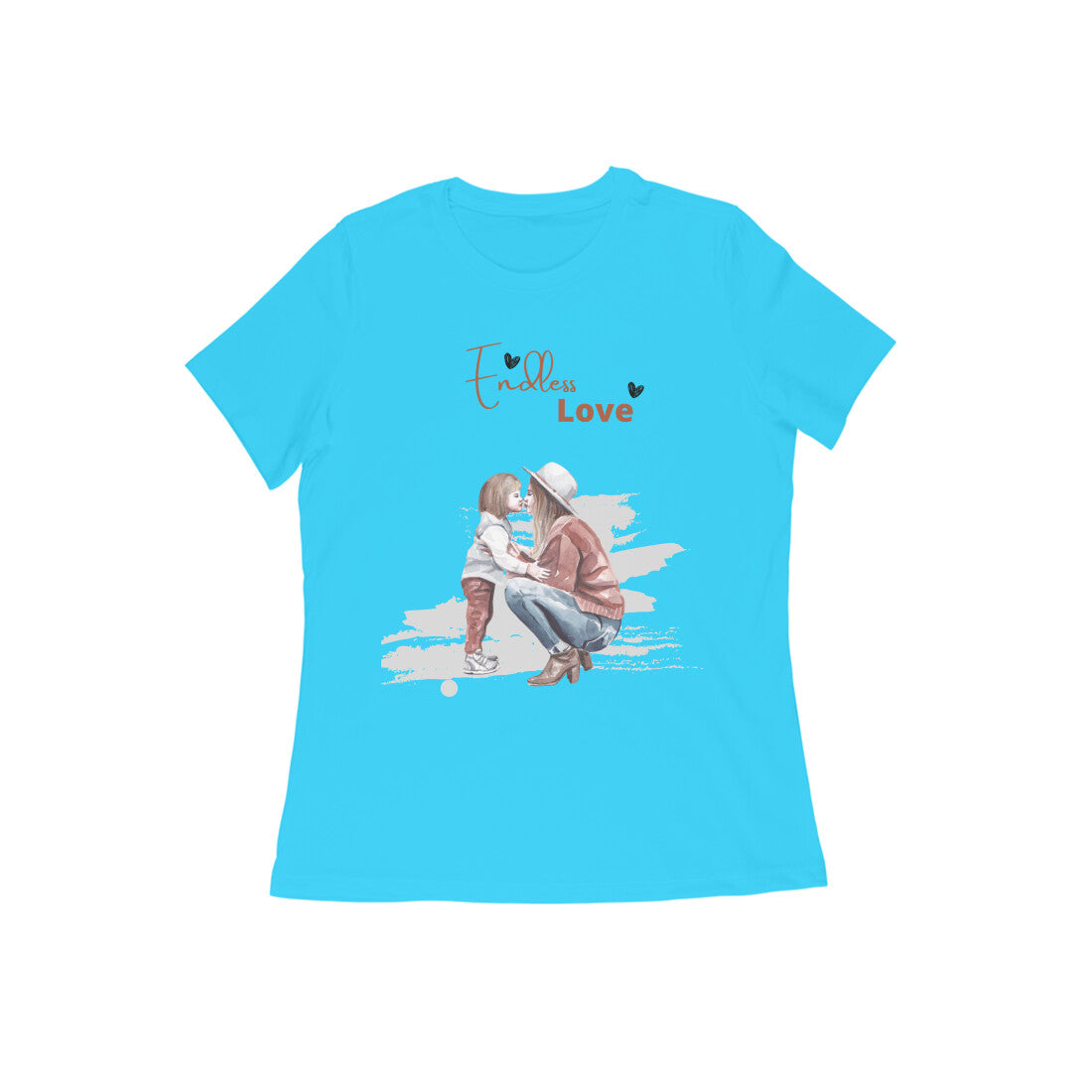 Women's Half Sleeve Round Neck T-Shirt - Endless Love - arkkart