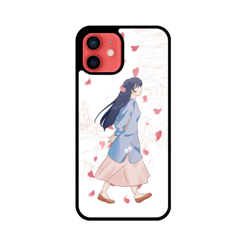 Apple iPhone Glass Phone Case Walking Girl