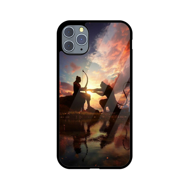 Apple iPhone Glastelefonhülle - Jai Shree Ram