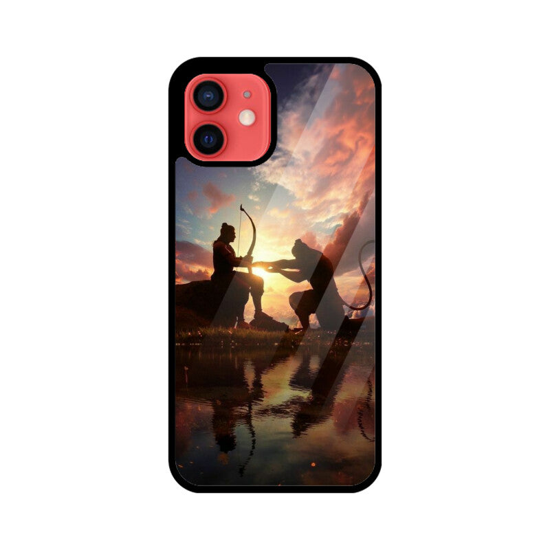 Apple iPhone Glastelefonhülle - Jai Shree Ram
