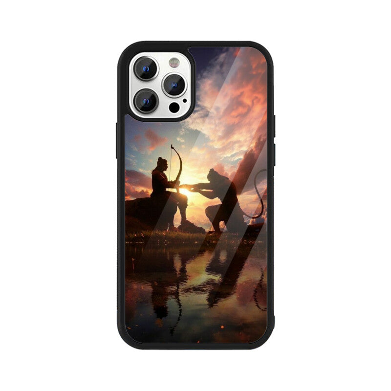 Apple iPhone Glastelefonhülle - Jai Shree Ram