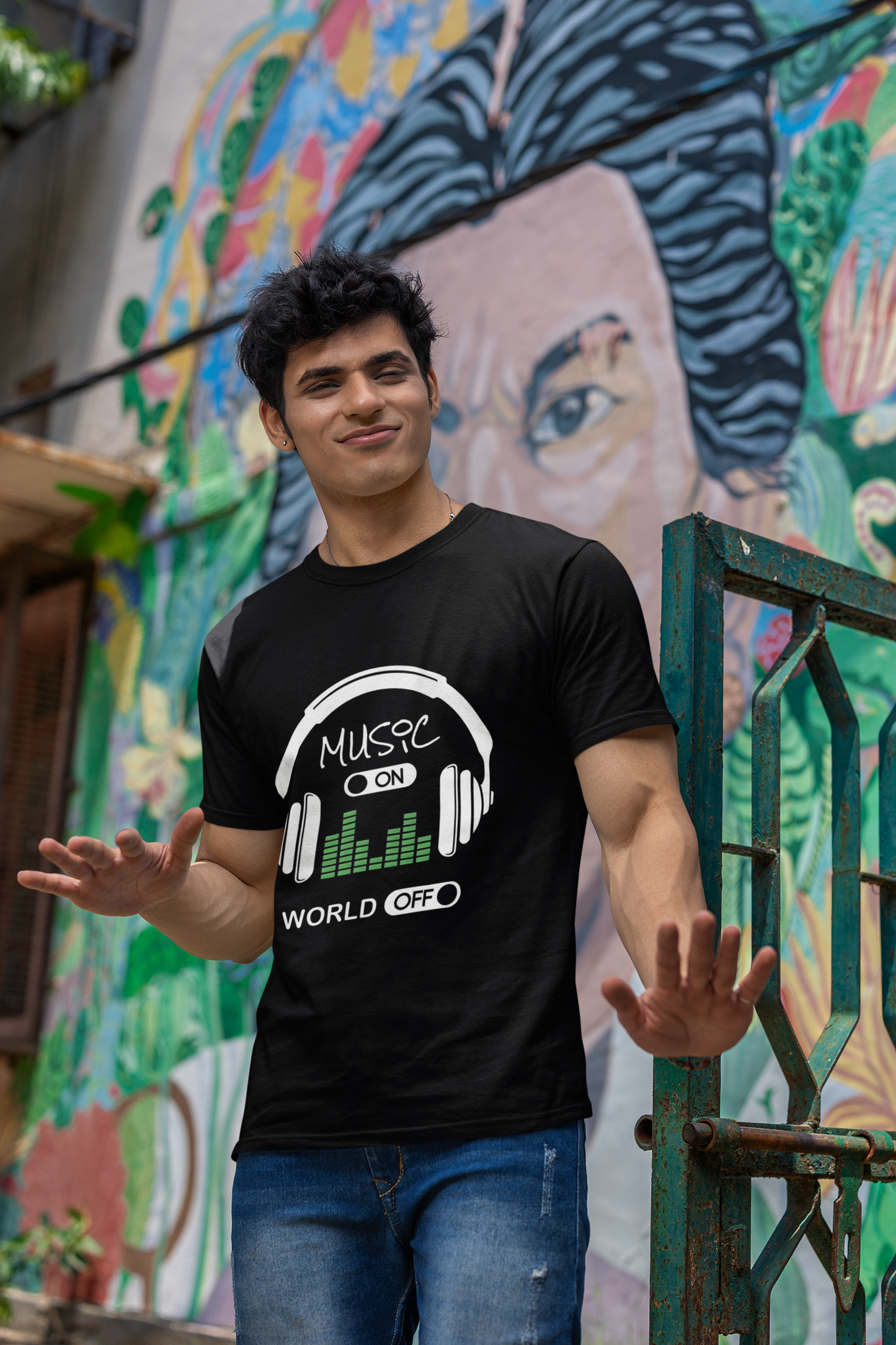 Musik AN Welt AUS - T Shirt