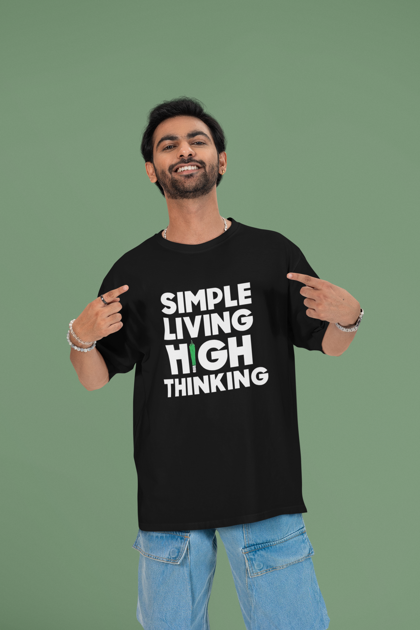 Einfaches Leben, hohes Denken – Oversize-T-Shirt
