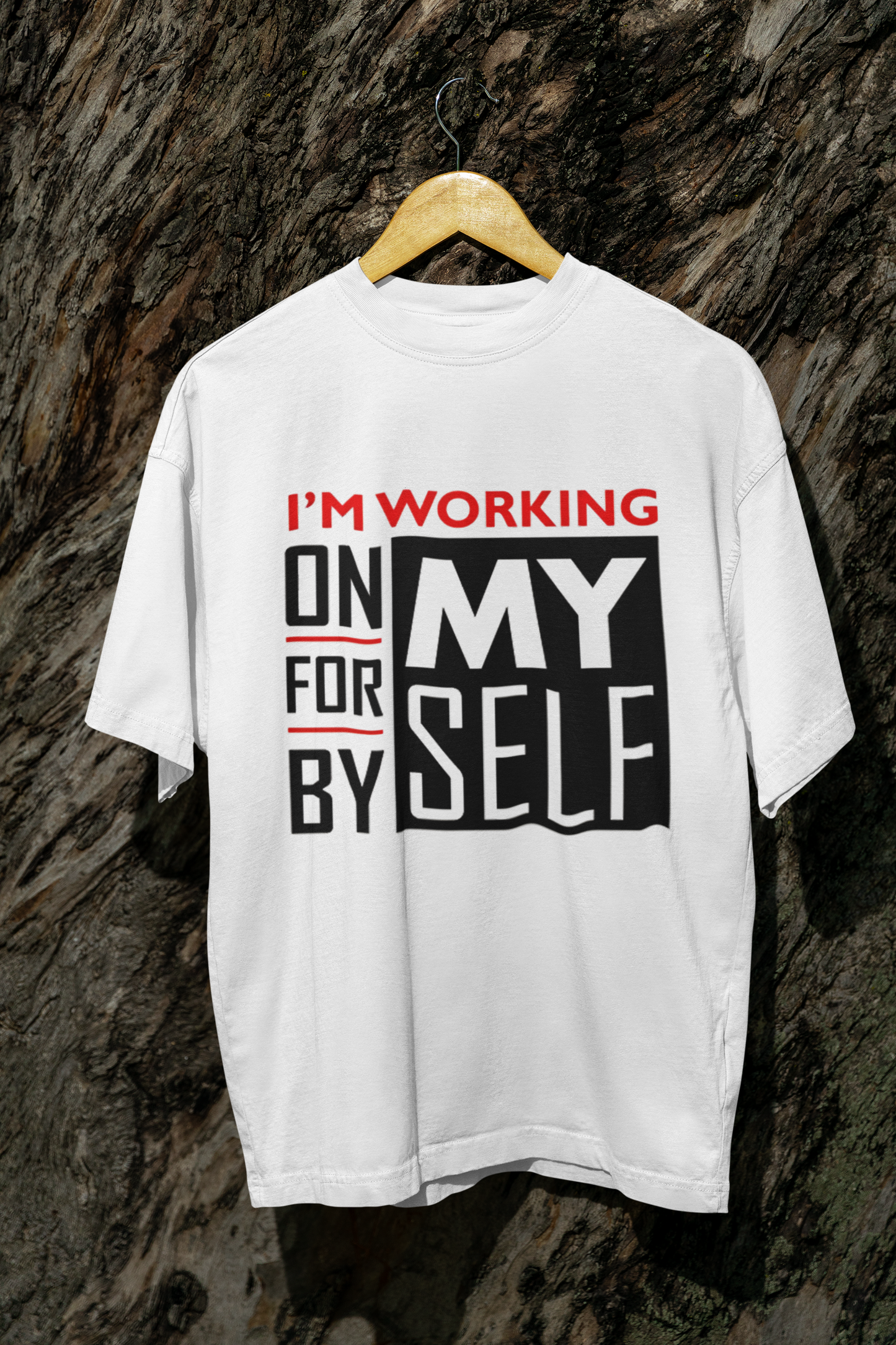 ICH ARBEITE AN MIR SELBST - Oversized T-Shirt