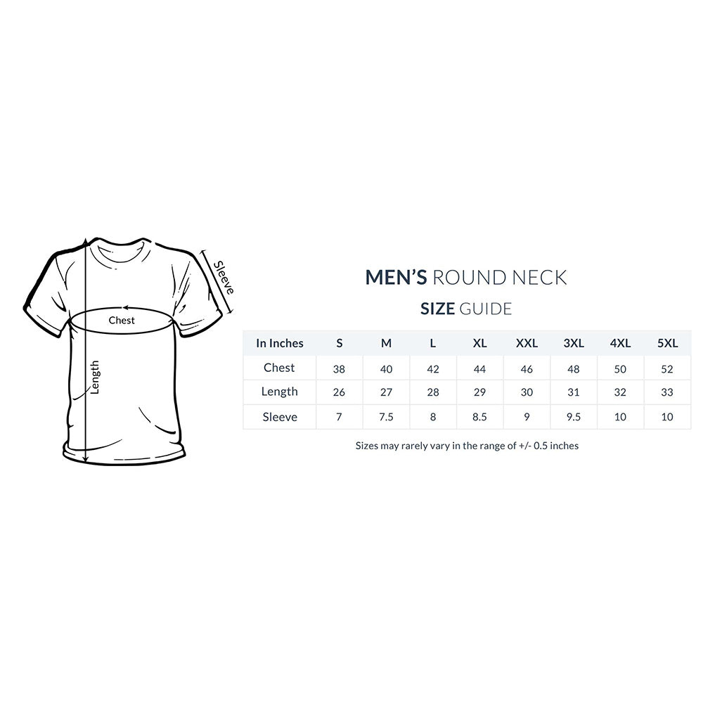 Men's Half Sleeve Round Neck T-Shirt - Just Keep Moving Forward