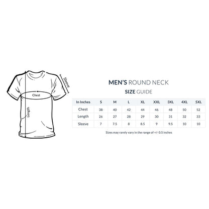 Men's Half Sleeve Round Neck T-Shirt - Just Keep Moving Forward