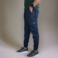 Men Jogger Fit Navy Blue Pant - arkkart