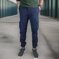 Men Jogger Fit Navy Blue Pant - arkkart