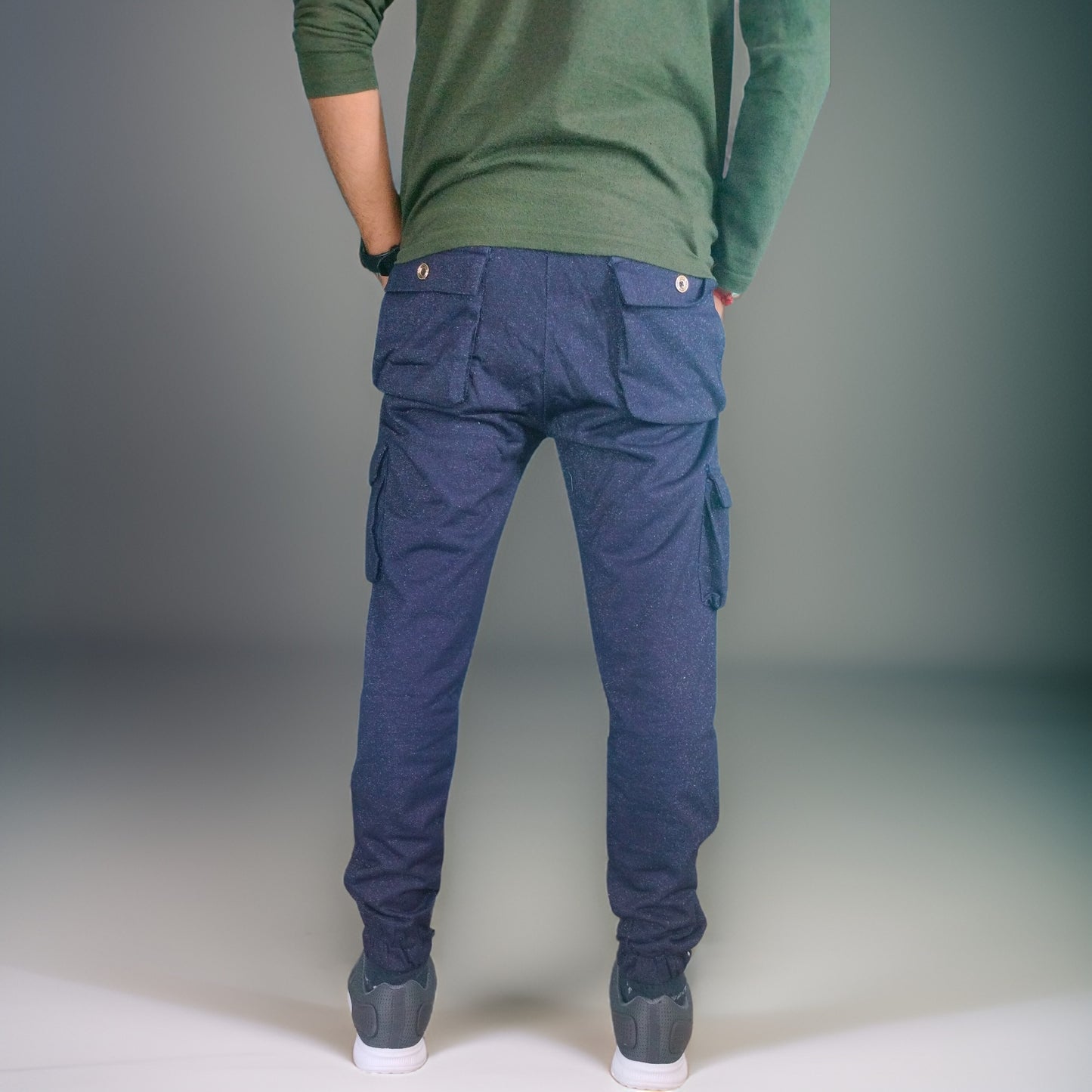 Men Jogger Fit Navy Blue Pant - arkkart