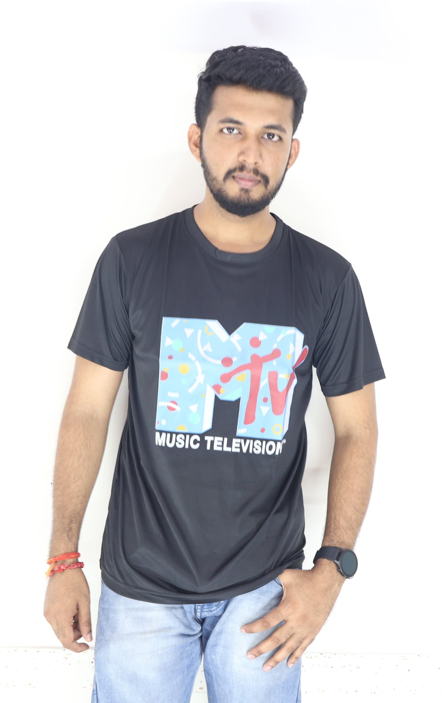 H&M M-TV Printed Round Neck T-Shirt