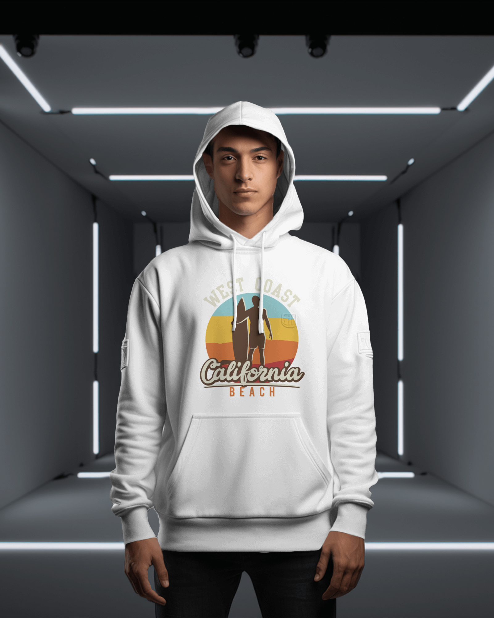 West Coast California Beach Hoodie - arkkart