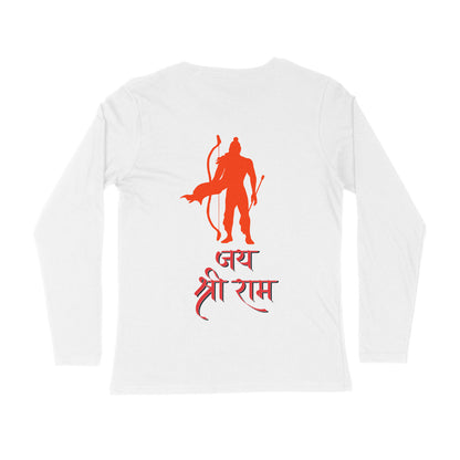 Men's Full Sleeve Round Neck T-Shirt - Jai Shree Ram & Mandir Printed T-Shirt