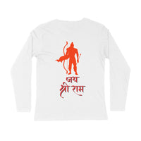 Men's Full Sleeve Round Neck T-Shirt - Jai Shree Ram & Mandir Printed T-Shirt - arkkart