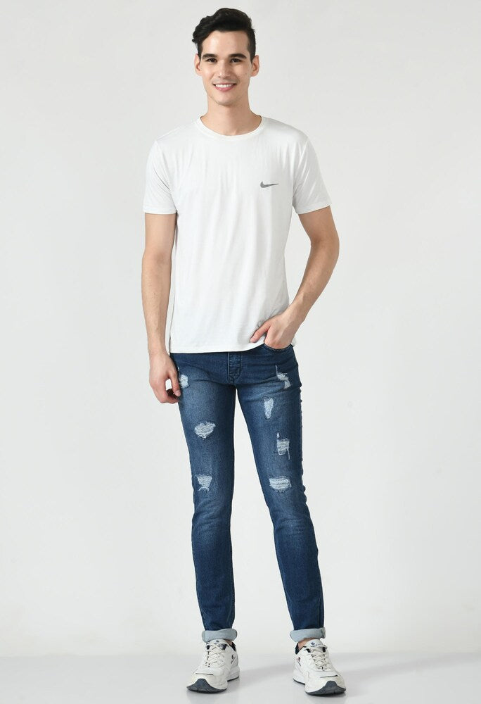 Men's Distressed Jeans - arkkart