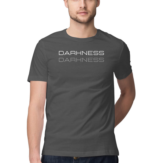 Men's Half Sleeve Round Neck T-Shirt - DARKNESS Printed