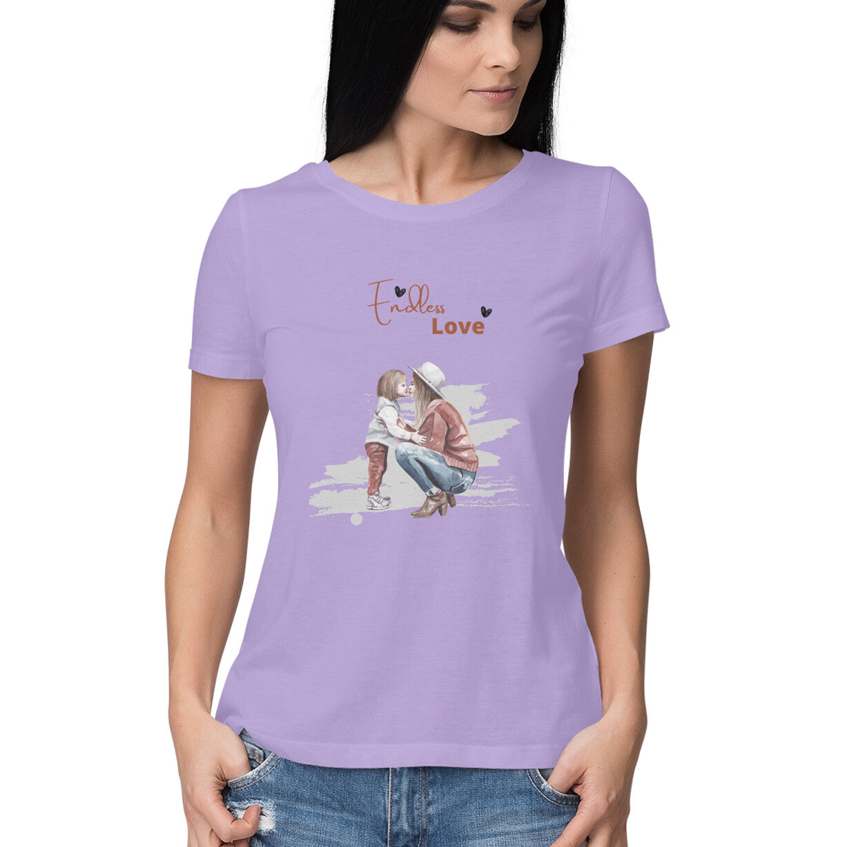 Women's Half Sleeve Round Neck T-Shirt - Endless Love