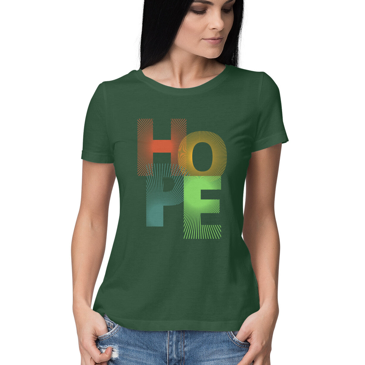 Women's Half Sleeve Round Neck Printed T-Shirt