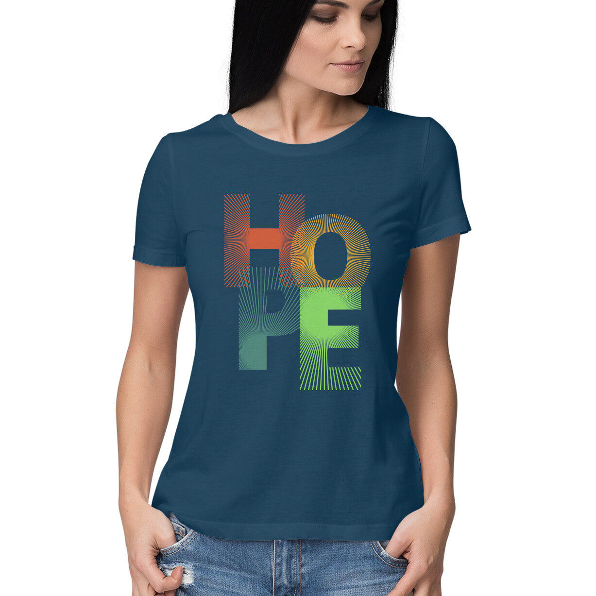 Women's Half Sleeve Round Neck Printed T-Shirt - arkkart