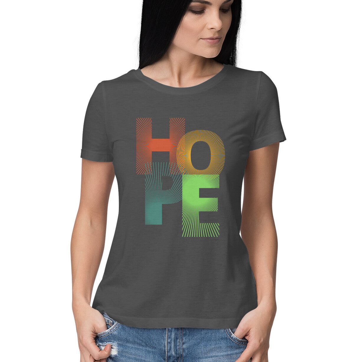 Women's Half Sleeve Round Neck Printed T-Shirt - arkkart