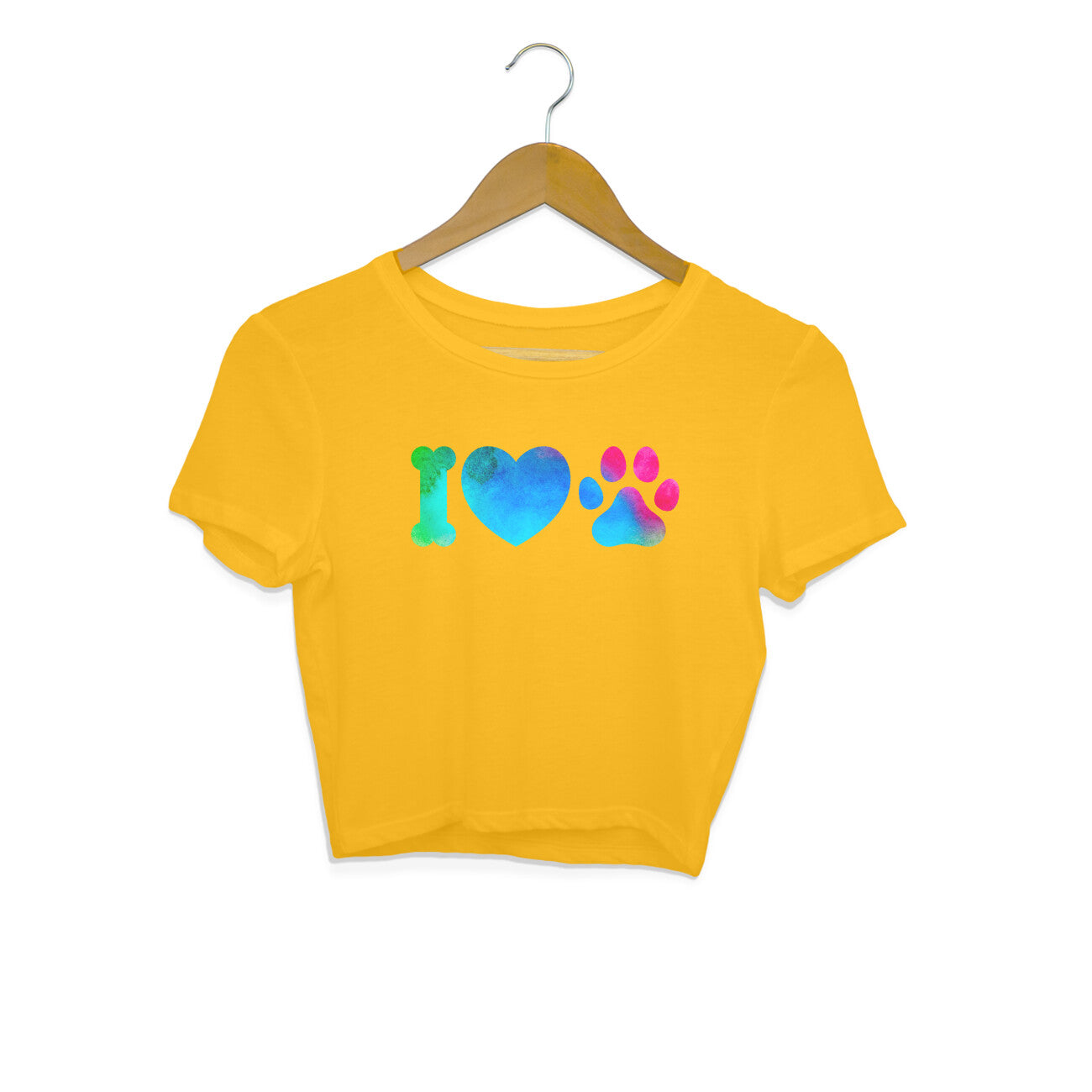 Women's Crop Tops - I Love My Dog Printed Tops