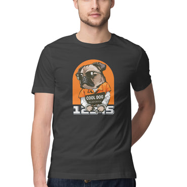 Men's Half Sleeve Round Neck T-Shirt - Cool Dog Printed T-Shirt - arkkart