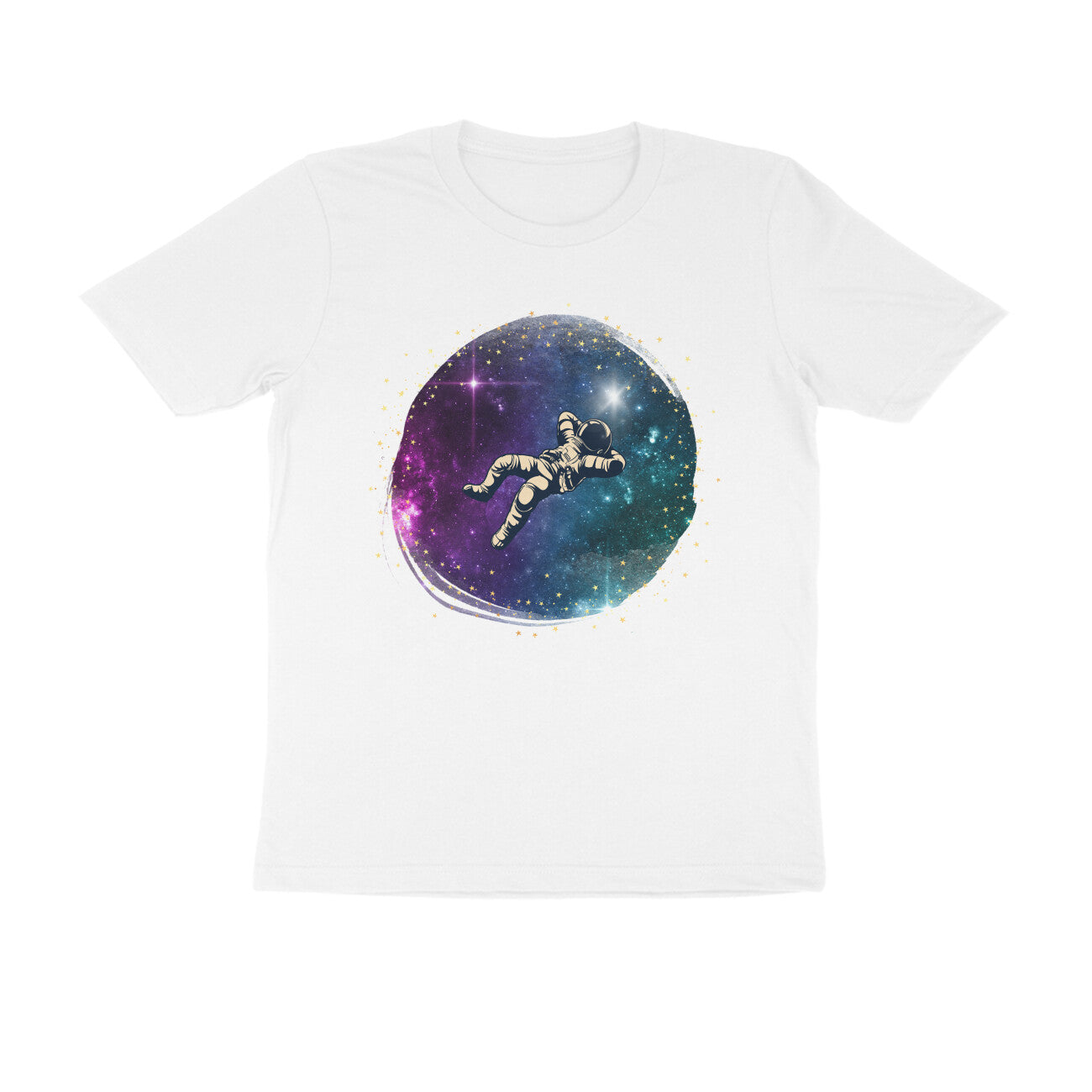 Men's Half Sleeve Round Neck T-Shirt - Astronaut Printed - arkkart