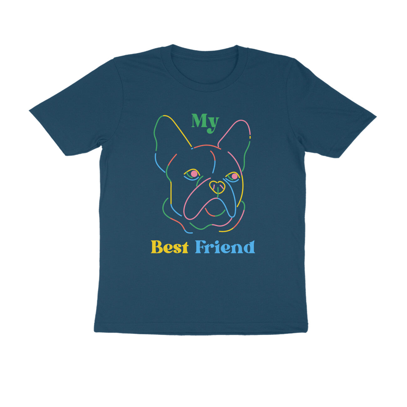 Men's Half Sleeve Round Neck T-Shirt - My Best Friend Printed - arkkart