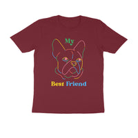 Men's Half Sleeve Round Neck T-Shirt - My Best Friend Printed - arkkart