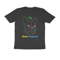 Men's Half Sleeve Round Neck T-Shirt - My Best Friend Printed - arkkart