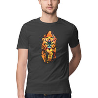 Men's Half Sleeve Round Neck T-Shirt - Panther Printed T-Shirt - arkkart