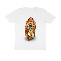 Men's Half Sleeve Round Neck T-Shirt - Panther Printed T-Shirt - arkkart