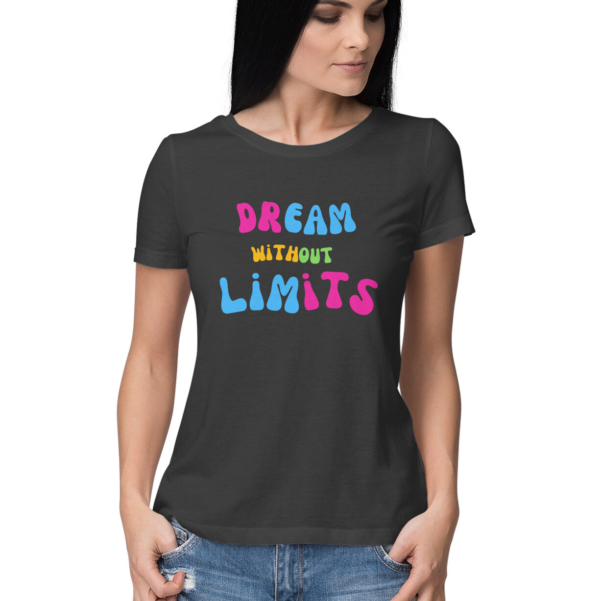 Women's Colorful Motivational Typography T-Shirt