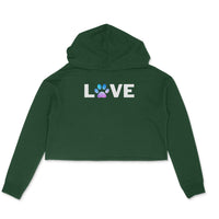 Women's Crop Hoodies - Love Printed - arkkart