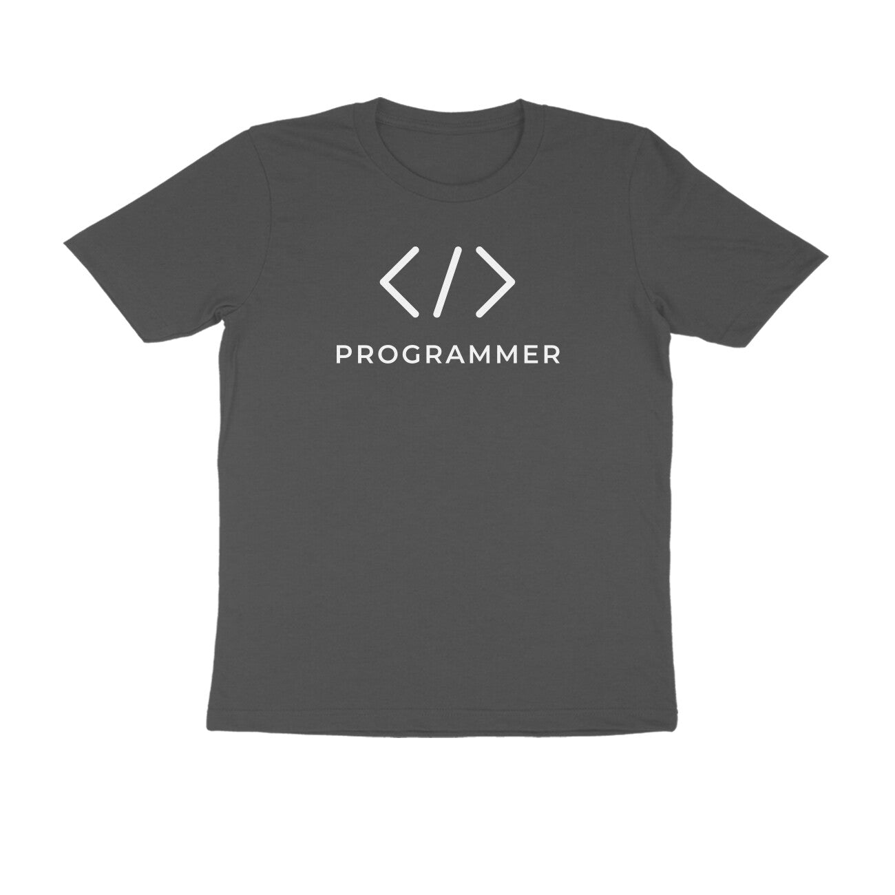 White Simple Programmer Men's Half Sleeve Round Neck T-Shirt