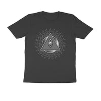 Black Gothic Mystic T-shirt Design With All Seeing Eye - Men's Half Sleeve T-Shirt - arkkart