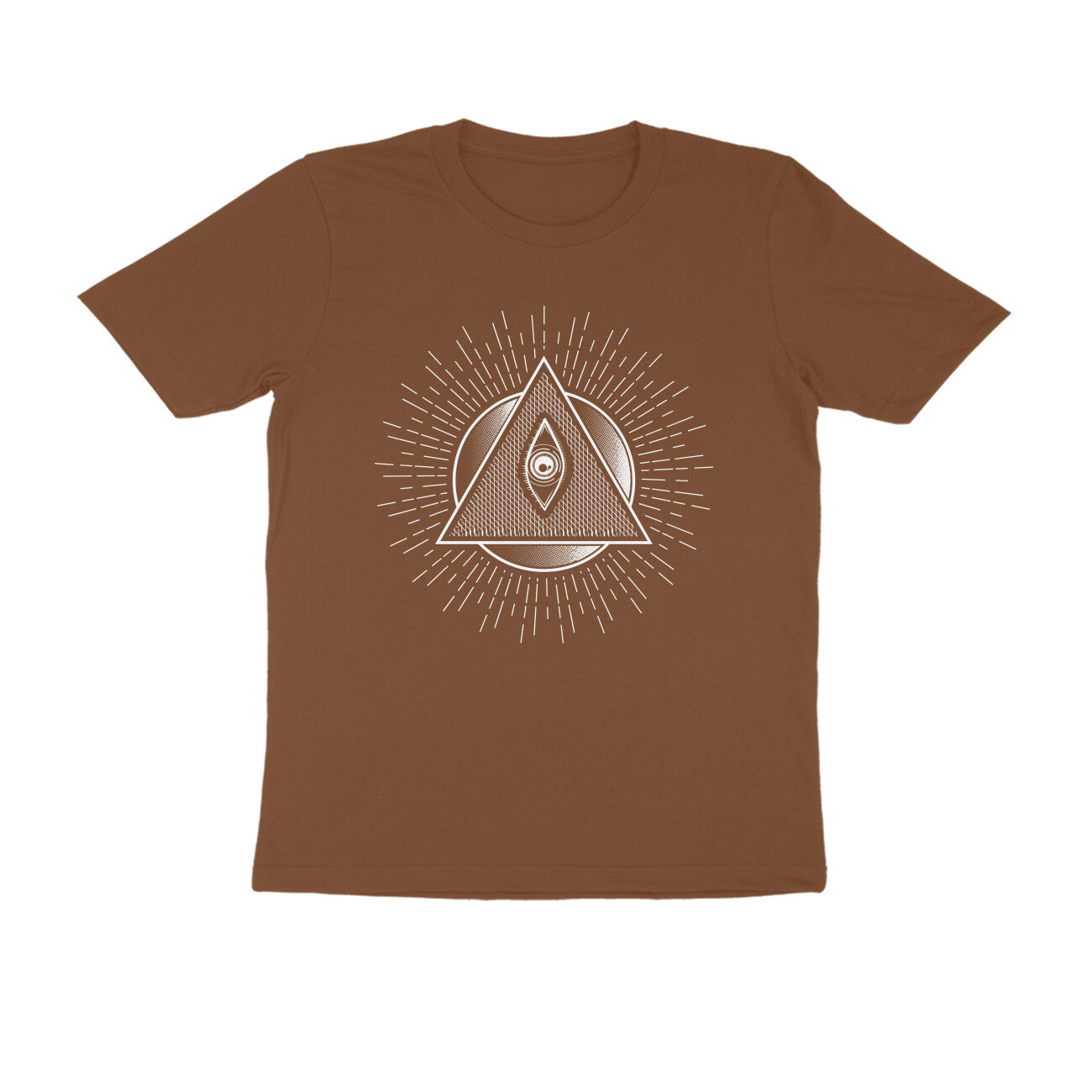 Black Gothic Mystic T-shirt Design With All Seeing Eye - Men's Half Sleeve T-Shirt
