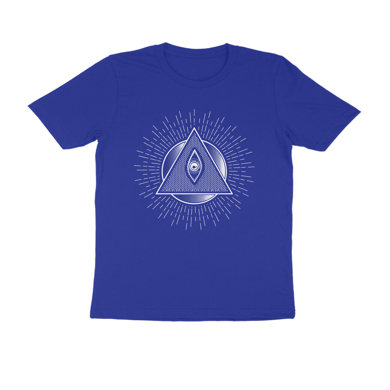 Black Gothic Mystic T-shirt Design With All Seeing Eye - Men's Half Sleeve T-Shirt