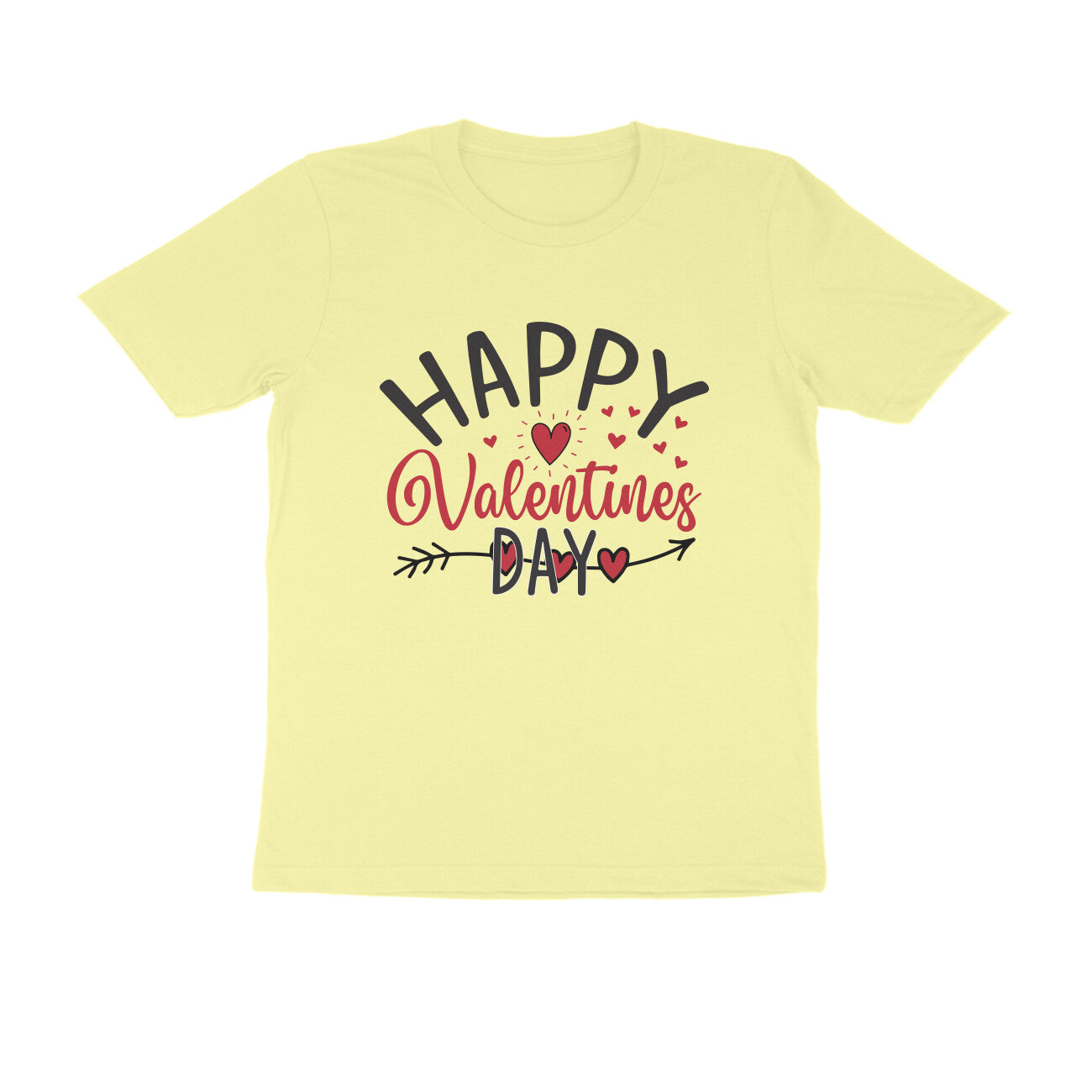 Men's Happy Valentines Day - Half Sleeve Round Neck T-Shirt