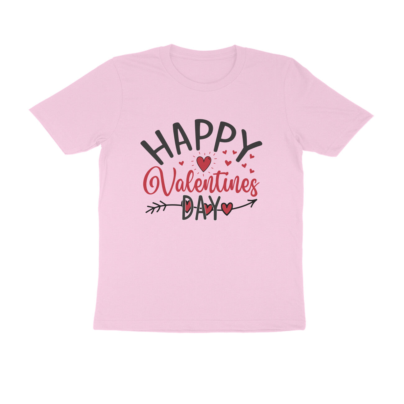 Men's Happy Valentines Day - Half Sleeve Round Neck T-Shirt