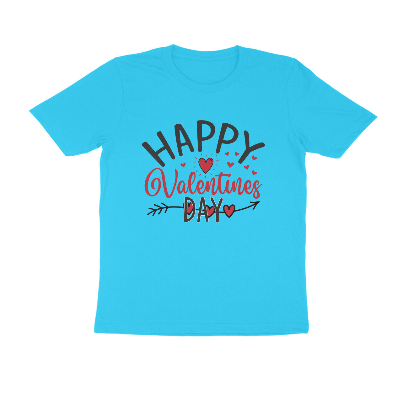 Men's Happy Valentines Day - Half Sleeve Round Neck T-Shirt