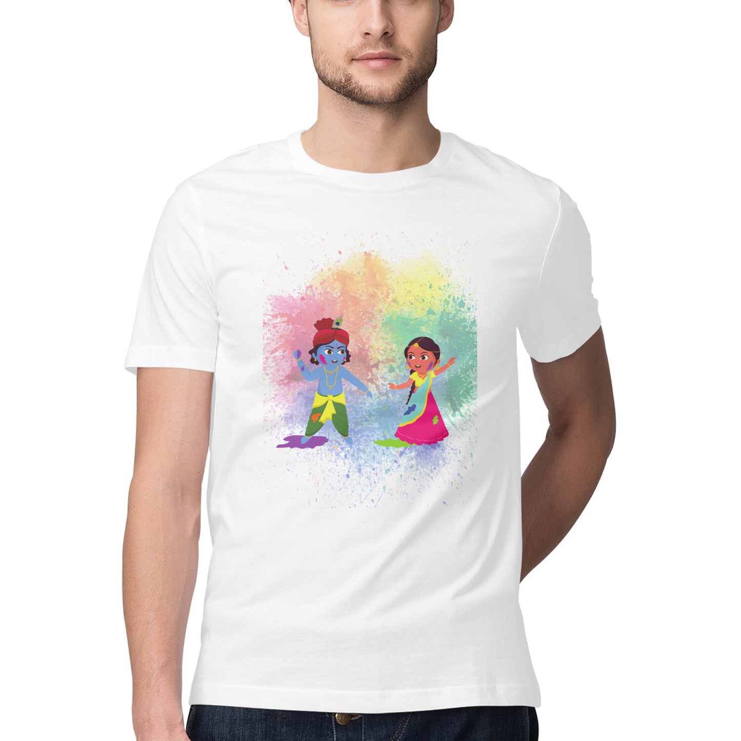 Radha Krishna - Unisex Holi T-Shirt - arkkart