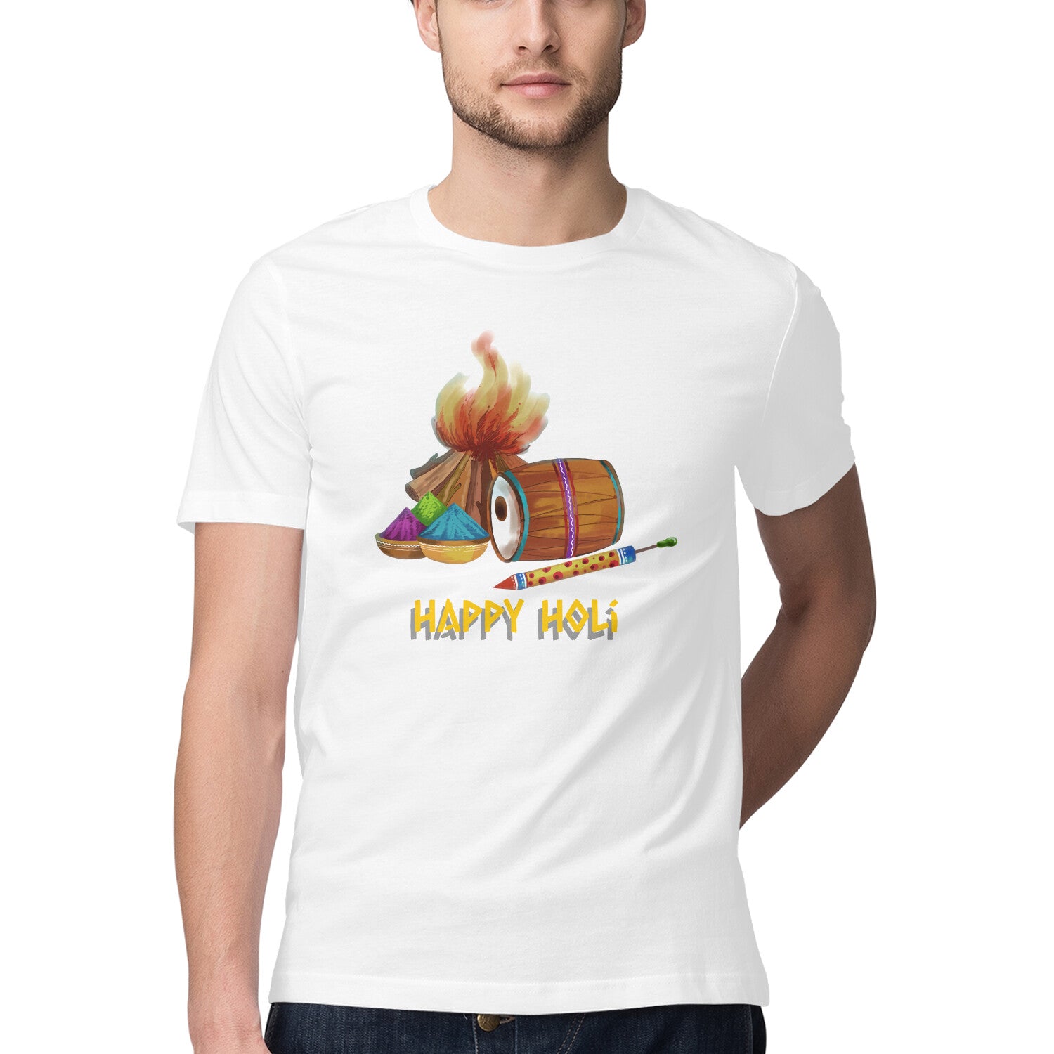 Happy Holi Unisex T-Shirt - arkkart