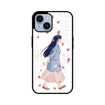 Apple iPhone Glass Phone Case Walking Girl