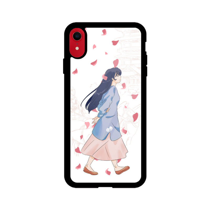 Apple iPhone Glass Phone Case Walking Girl