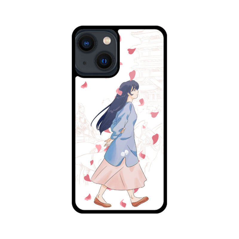 Apple iPhone Glass Phone Case Walking Girl