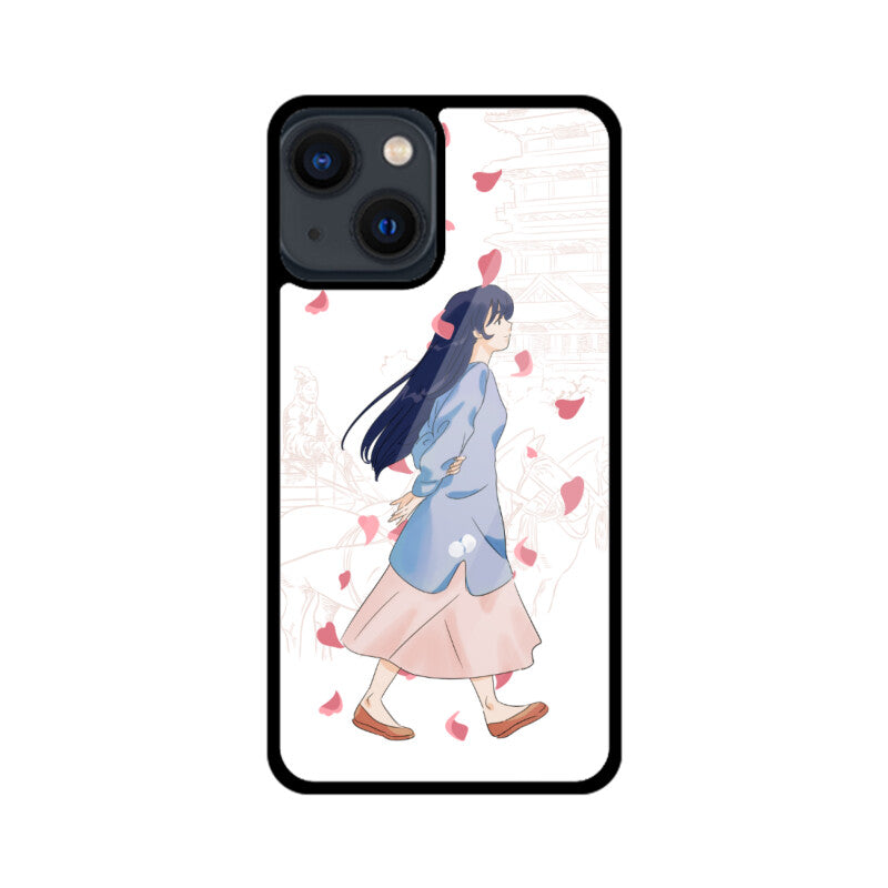 Apple iPhone Glass Phone Case Walking Girl