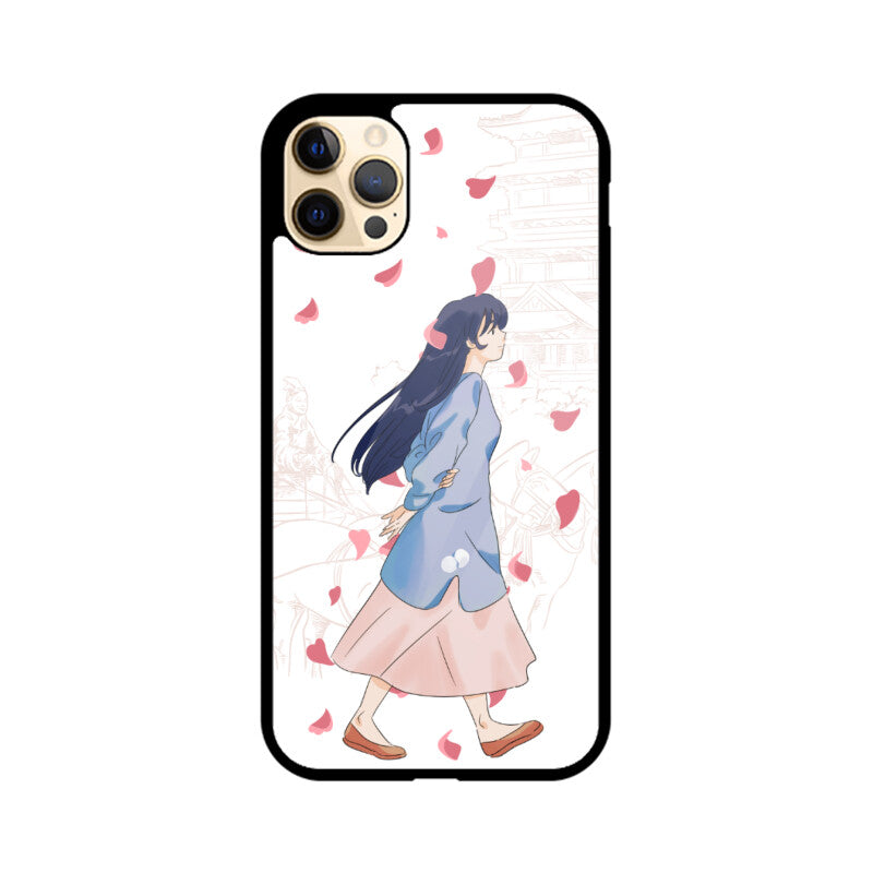 Apple iPhone Glass Phone Case Walking Girl