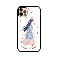 Apple iPhone Glas Handyhülle Walking Girl