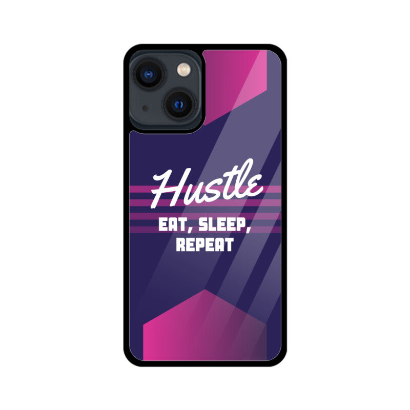 Apple iPhone Glass Phone Case - Hustle (Eat, Sleep, Repeat)